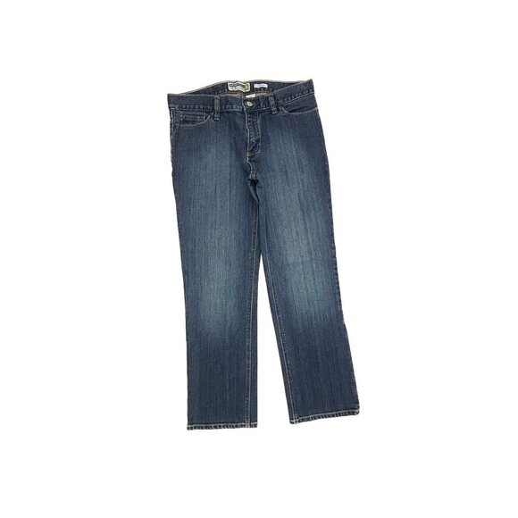 Old Navy Low Waist Straight Leg Women's size 8 Dark Wash Blue Denim Jeans - Picture 1 of 3